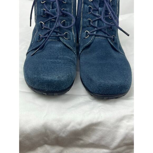 Propet Women’s Size 8 Blue Delaney Suede Ankle Booties Zip Up Comfort Shoes - Picture 11 of 11